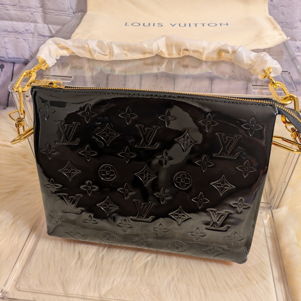 Louis Vuitton Red and Black Shoulder Bag with Monogram